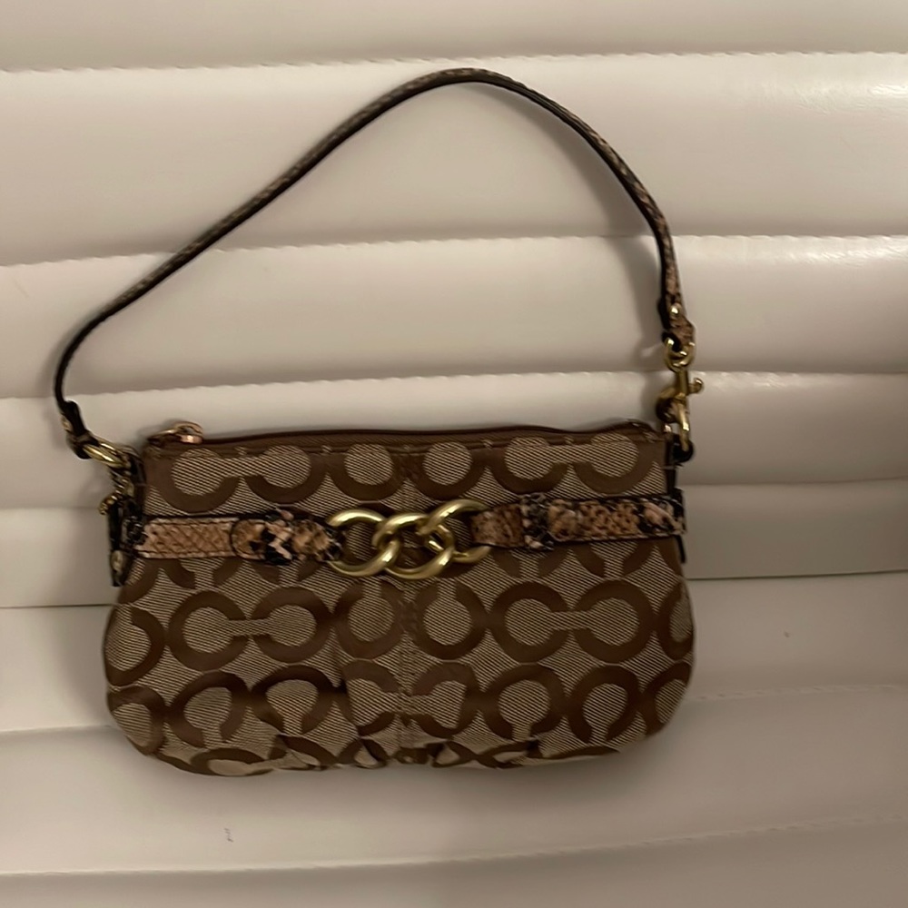 Coach Signature small bag 20”W x 14”H—lightly used, no stains, no wear marks